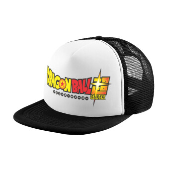 DragonBallZ, Adult Soft Trucker Hat with Black/White Mesh (POLYESTER, ADULT, UNISEX, ONE SIZE)