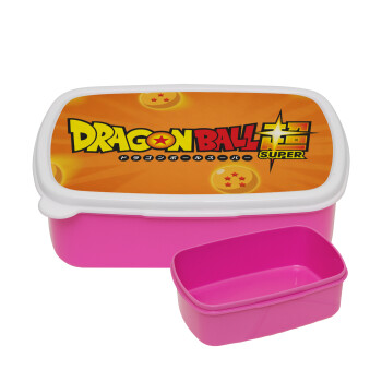 DragonBallZ, ΡΟΖ παιδικό δοχείο φαγητού (lunchbox) πλαστικό (BPA-FREE) Lunch Βox M18 x Π13 x Υ6cm
