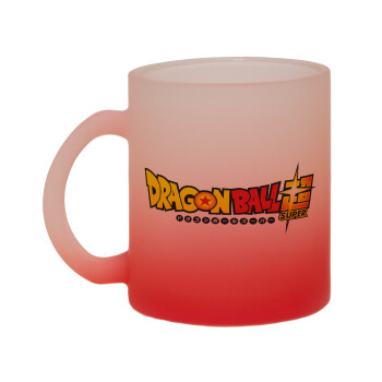 DragonBallZ, Κούπα γυάλινη δίχρωμη με βάση το κόκκινο ματ, 330ml