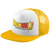 Adult Soft Trucker Hat with Yellow/White Mesh (POLYESTER, ADULT, UNISEX, ONE SIZE)