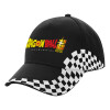 Adult Ultimate BLACK RACING Cap, (100% COTTON DRILL, ADULT, UNISEX, ONE SIZE)