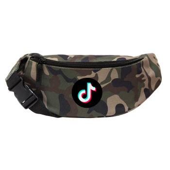 TikTok, Unisex waist bag (banana) in Jungle camouflage color with 2 pockets