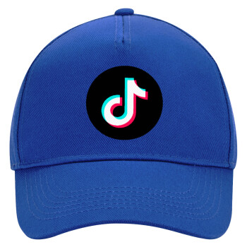 TikTok, Ultimate Adult Hat BLUE, (100% COTTON DRILL, ADULT, UNISEX, ONE SIZE)