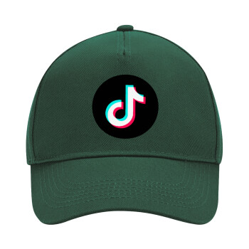 TikTok, Adult Ultimate Hat GREEN, (100% COTTON DRILL, ADULT, UNISEX, ONE SIZE)