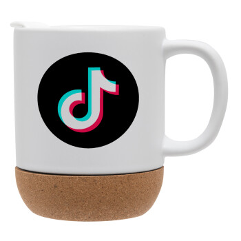 TikTok, Ceramic coffee mug Cork (MAT), 330ml (1pcs)