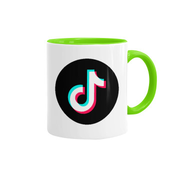 TikTok, Mug colored light green, ceramic, 330ml