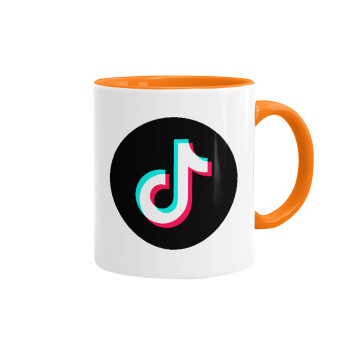 TikTok, Mug colored orange, ceramic, 330ml