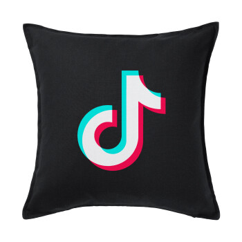 TikTok, Sofa cushion black 50x50cm includes filling