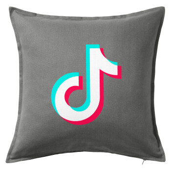 TikTok, Sofa cushion Grey 50x50cm includes filling