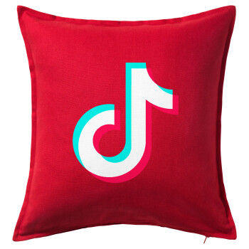 TikTok, Sofa cushion RED 50x50cm includes filling