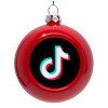 Red Christmas tree ornament bauble 8cm