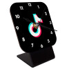 Quartz Wooden table clock with hands (10cm)