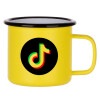 Metallic enamel MATT Yellow cup 360ml