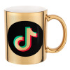 Mug ceramic, gold mirror, 330ml