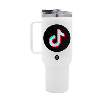 TikTok, Mega Tumbler με καπάκι, διπλού τοιχώματος (θερμό) 1,2L