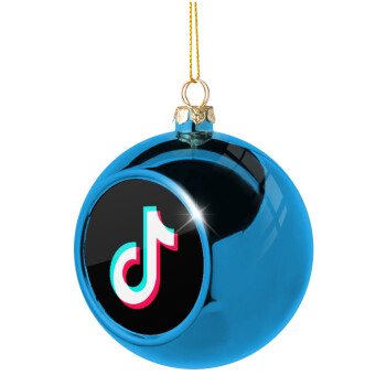 TikTok, Blue Christmas tree ball ornament 8cm