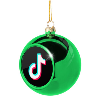 TikTok, Χριστουγεννιάτικη μπάλα δένδρου Πράσινη 8cm