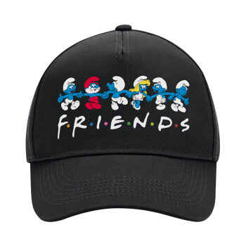 Friends Smurfs, Adult Ultimate Hat BLACK, (100% COTTON DRILL, ADULT, UNISEX, ONE SIZE)