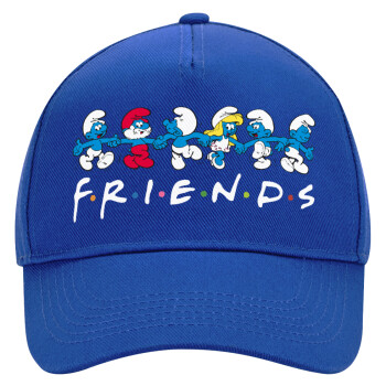 Friends Smurfs, Καπέλο Ενηλίκων Ultimate ΜΠΛΕ, (100% ΒΑΜΒΑΚΕΡΟ DRILL, ΕΝΗΛΙΚΩΝ, UNISEX, ONE SIZE)