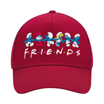 Friends Smurfs, Adult Ultimate Hat RED, (100% COTTON DRILL, ADULT, UNISEX, ONE SIZE)