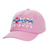 Casual children's baseball cap, 100% Cotton Twill, PINK (COTTON, CHILDREN'S, ONE SIZE)