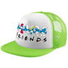 Child's Soft Trucker Hat with Green/White Mesh (POLYESTER, CHILDREN'S, ONE SIZE)