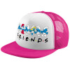 Child's Soft Trucker Hat with Pink/White Mesh (POLYESTER, CHILD, ONE SIZE)