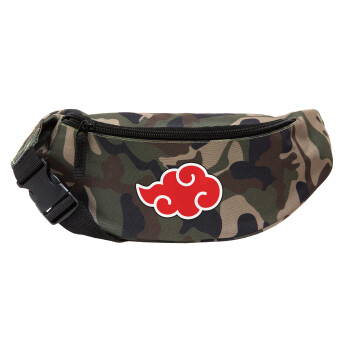 Naruto  Akatsuki Cloud, Unisex waist bag (banana) in Jungle camouflage color with 2 pockets