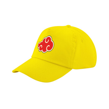 Naruto  Akatsuki Cloud, Child's Baseball Cap, 100% Cotton Twill, Yellow (COTTON, CHILD, UNISEX, ONE SIZE)