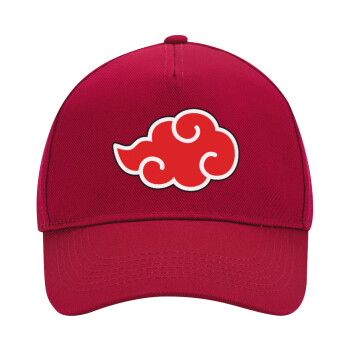 Naruto  Akatsuki Cloud, Adult Ultimate Hat RED, (100% COTTON DRILL, ADULT, UNISEX, ONE SIZE)