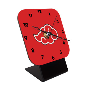 Naruto  Akatsuki Cloud, Quartz Wooden table clock with hands (10cm)