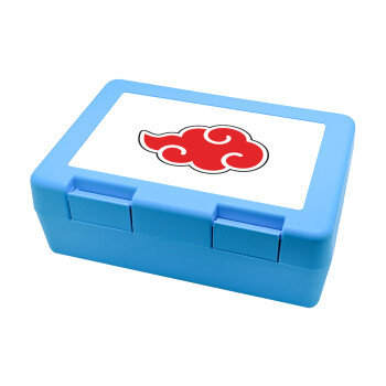 Naruto  Akatsuki Cloud, Children's cookie container LIGHT BLUE 185x128x65mm (BPA free plastic)