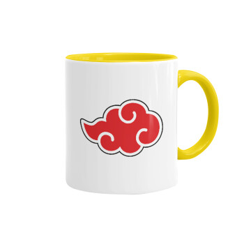 Naruto  Akatsuki Cloud, Mug colored yellow, ceramic, 330ml