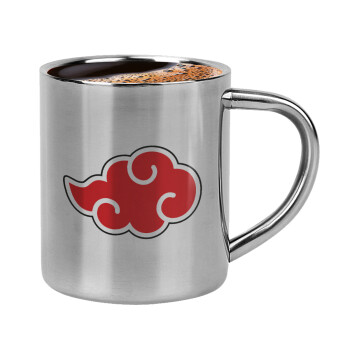 Naruto  Akatsuki Cloud, Double-wall metal cup for espresso (220ml)