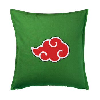 Naruto  Akatsuki Cloud, Sofa cushion Green 50x50cm includes filling