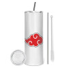 Eco friendly stainless steel tumbler 600ml, with metal straw & cleaning brush