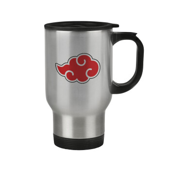 Naruto  Akatsuki Cloud, Stainless steel travel mug with lid, double wall 450ml