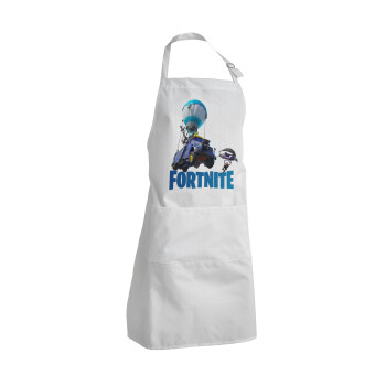 Fortnite Bus, Adult Chef Apron (with sliders and 2 pockets)