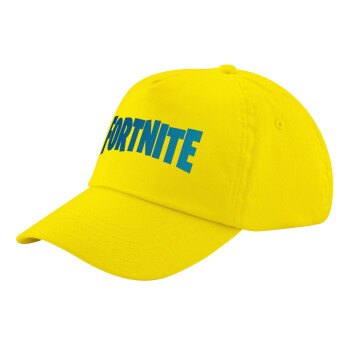 Fortnite Bus, Child's Baseball Cap, 100% Cotton Twill, Yellow (COTTON, CHILD, UNISEX, ONE SIZE)