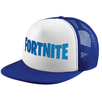 Fortnite Bus, Καπέλο παιδικό Soft Trucker με Δίχτυ ΜΠΛΕ/ΛΕΥΚΟ (POLYESTER, ΠΑΙΔΙΚΟ, ONE SIZE)