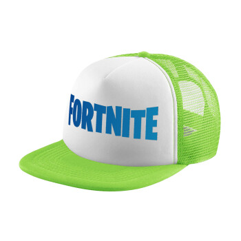 Fortnite Bus, Καπέλο παιδικό Soft Trucker με Δίχτυ ΠΡΑΣΙΝΟ/ΛΕΥΚΟ (POLYESTER, ΠΑΙΔΙΚΟ, ONE SIZE)