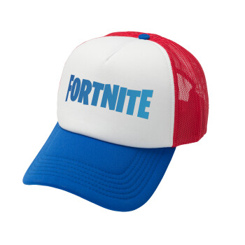 Fortnite Bus, Καπέλο Ενηλίκων Soft Trucker με Δίχτυ Red/Blue/White (POLYESTER, ΕΝΗΛΙΚΩΝ, UNISEX, ONE SIZE)