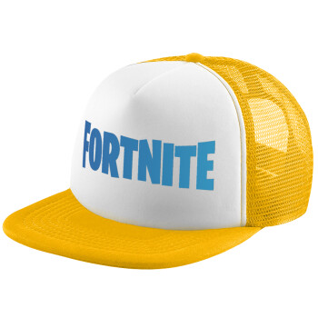 Fortnite Bus, Καπέλο Ενηλίκων Soft Trucker με Δίχτυ Κίτρινο/White (POLYESTER, ΕΝΗΛΙΚΩΝ, UNISEX, ONE SIZE)