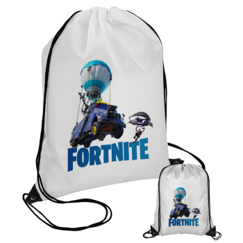 Fortnite Bus, Pouch bag with black cords (1 piece)