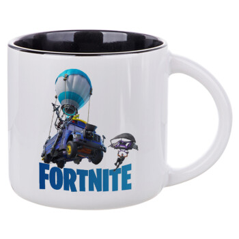 Fortnite Bus, Κούπα κεραμική 400ml Λευκή/Μαύρη