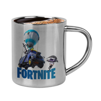 Fortnite Bus, Double-wall metal cup for espresso (220ml)