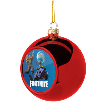 Fortnite Bus, Christmas tree ball Red 8cm