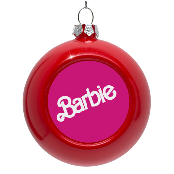 Barbie, Red Christmas tree ornament bauble 8cm