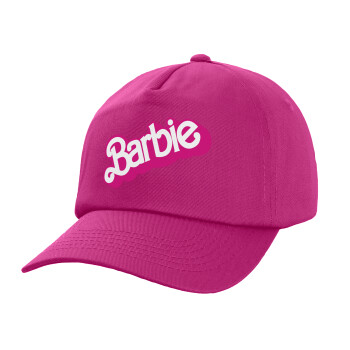 Barbie, Καπέλο παιδικό Baseball, 100% Βαμβακερό Twill, Φούξια (ΒΑΜΒΑΚΕΡΟ, ΠΑΙΔΙΚΟ, UNISEX, ONE SIZE)