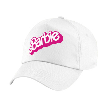 Barbie, Καπέλο παιδικό Baseball, 100% Βαμβακερό Twill, Λευκό (ΒΑΜΒΑΚΕΡΟ, ΠΑΙΔΙΚΟ, UNISEX, ONE SIZE)